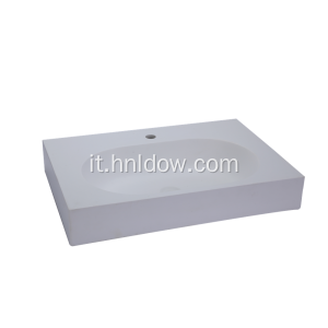 Lavabo da appoggio rettangolare semplice in Solid Surface